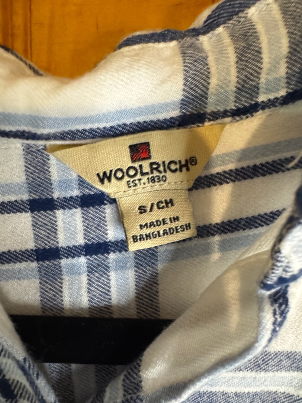 Woolrich Women's Blue and Cream Plaid Button-Down Shirt - Picture 2 of 8
